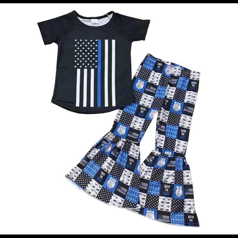 Toddler girls back the blue outfit NWT